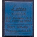 Frimærkepenge 1 Øre "Lottes KIOSK H.C.Ørstedsv. 19 B Eva 4965 og 6065" Blå