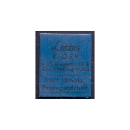 Frimærkepenge 1 Øre "Lottes KIOSK H.C.Ørstedsv. 19 B Eva 4965 og 6065" Blå