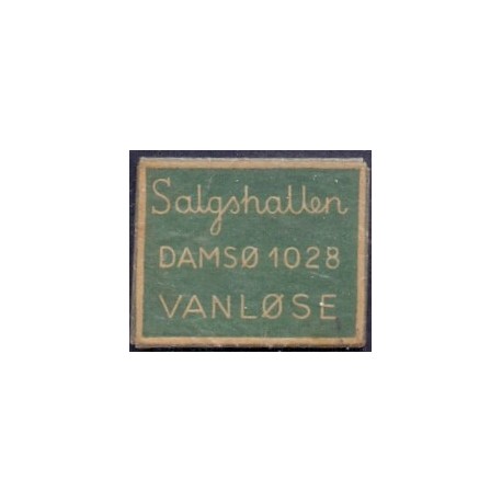 Frimærkepenge 1 Øre "Salgshallen DAMSØ 1028 VANLØSE" Grøn