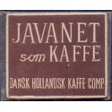 Frimærkepenge 1 Øre "JAVANET som KAFFE DANSK HOLLANDSK KAFFE COMP." brun