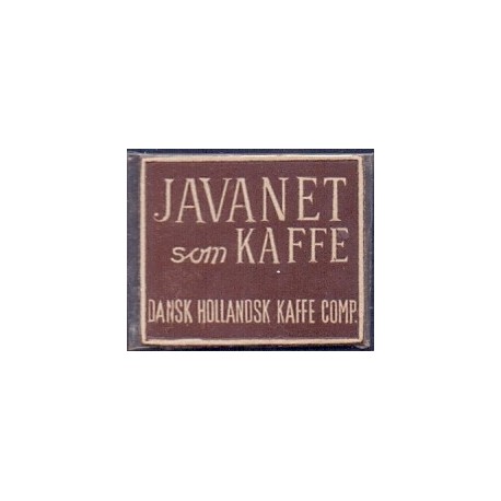 Frimærkepenge 1 Øre "JAVANET som KAFFE DANSK HOLLANDSK KAFFE COMP." brun