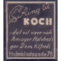 Frimærkepenge 1 Øre "Ring til KOCH - det vil være nok Amager "  Sort