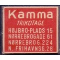 Frimærkepenge 1 Øre "Kamma TRIKOTAGE HØJBRO PLADS 15  "  Rød