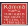 Frimærkepenge 1 Øre "Kamma TRIKOTAGE HØJBRO PLADS 15  "  Rød