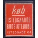 Frimærkepenge 1 Øre "Køb ISTEDGAARDS RUGSIGTEBRØD ISTEDGADE 64  "  Rød