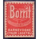 Frimærkepenge 1 Øre "Borrit Barnevogne" Blå