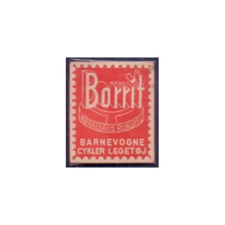 Frimærkepenge 1 Øre "Borrit Barnevogne" Blå