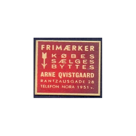 Frimærkepenge 1 Øre "Frimærker Arne Qvistgaard "  Rød