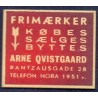 Frimærkepenge 1 Øre "Frimærker Arne Qvistgaard "  Rød