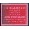 Frimærkepenge 1 Øre "Frimærker Arne Qvistgaard "  Rød