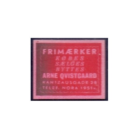 Frimærkepenge 1 Øre "Frimærker Arne Qvistgaard "  Rød