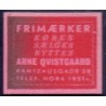 Frimærkepenge 1 Øre "Frimærker Arne Qvistgaard "  Rød