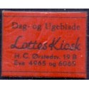 Frimærkepenge 1 Øre "Dag - og Ugeblade Lottes KIOSK H.C.Ørstedsv. 19 B" Rød