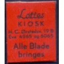 Frimærkepenge 1 Øre "Alle blade bringes. Lottes KIOSK H.C.Ørstedsv. 19 B" Rød