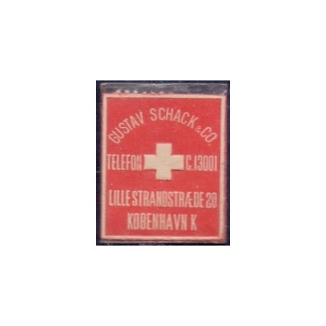 Frimærkepenge 1 Øre "Gustav Schack & Co" Rød