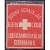 Frimærkepenge 1 Øre "Gustav Schack & Co" Rød