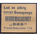 Frimærkepenge 1 Øre "HERREMAGASINET BOB" Hvid
