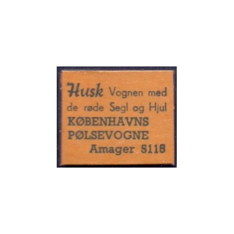 Frimærkepenge 1 Øre "Københavns Pølsevogne" Gul