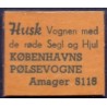 Frimærkepenge 1 Øre "Københavns Pølsevogne" Gul