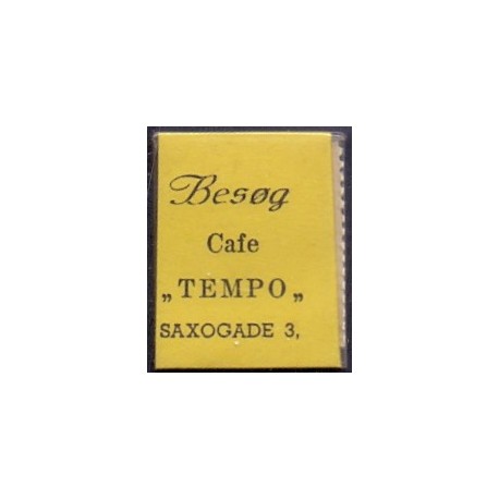 Frimærkepenge 1 Øre "Besøg Cafe TEMPO" Hvid/gul