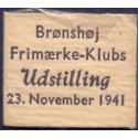Frimærkepenge 1 Øre " Brønshøj Frimærke-Klub Udstilling"  Hvid
