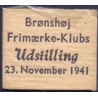 Frimærkepenge 1 Øre " Brønshøj Frimærke-Klub Udstilling"  Hvid
