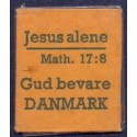 Frimærkepenge 1 Øre " Jesus alene"  Orange/sort