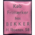 Frimærkepenge 1 Øre "Køb Frimærker hos BEKKER" 
