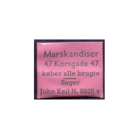Frimærkepenge 1 Øre "Marskandiser 47 Korsgade"