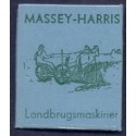 Frimærkepenge 1 Øre" MASSY-HARRIS" blå/grøn