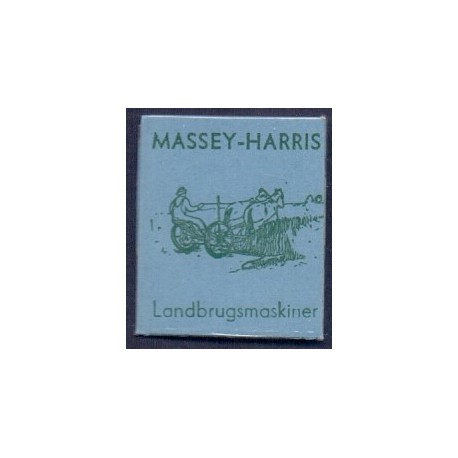 Frimærkepenge 1 Øre" MASSY-HARRIS" blå/grøn