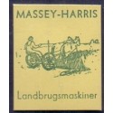 Frimærkepenge 1 Øre" MASSY-HARRIS" blå/grøn