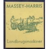 Frimærkepenge 1 Øre" MASSY-HARRIS" blå/grøn