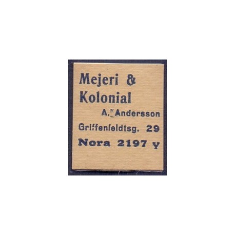 Frimærkepenge 1 Øre"Mejeri & kolonial"