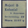 Frimærkepenge 1 Øre"Mejeri & kolonial"