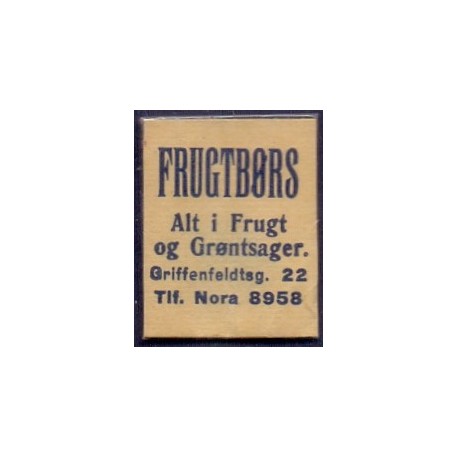 Frimærkepenge 1 Øre "FRUGTBØRS Alt i frugt og Grønsager" Gul/blå