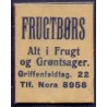 Frimærkepenge 1 Øre "FRUGTBØRS Alt i frugt og Grønsager" Gul/blå