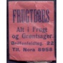 Frimærkepenge 1 Øre "FRUGTBØRS Alt i frugt og Grønsager" Gul/blå