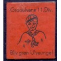 Frimærkepenge 1 øre " Graaulvene 11 div." Hvid/grøn