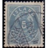 Island. 1875-76.  5 Aur, Tk. 12 3/4 AFA nr. 6B ** postfrisk st. stemplet FDC