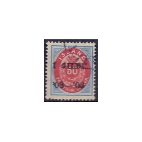 Island. 1902. 50 Aur. I GILDI AFA nr. 33 **   postfrisk st. stemplet FDC