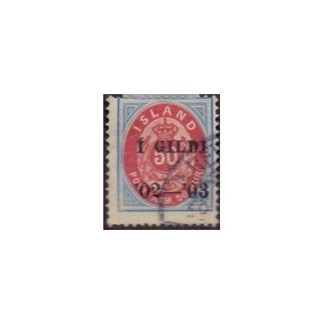 Island. 1902. 50 Aur. I GILDI (s) AFA nr. 33B st. **   postfrisk st. stemplet FDC