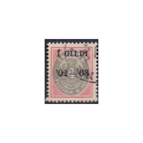 Island. 1902. 4 Aur. I GILDI (S) AFA nr. 25 **   postfrisk st. stemplet FDC