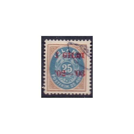 Island. 1902. 25 Aur. I GILDI (r) AFA nr. 31 st. **   postfrisk st. stemplet FDC