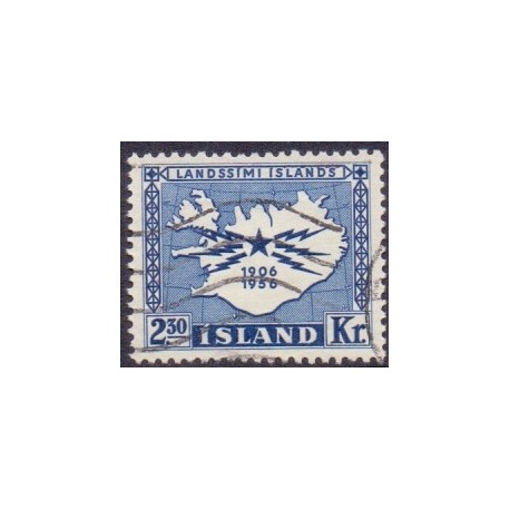 Island. 1956, Telefon- og telegrafvæsenets.  AFA nr. 312  **  postfrisk st. stemplet FDC
