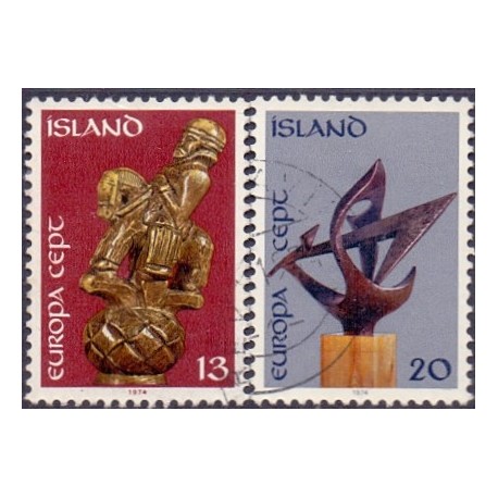 Island. 1974. Europamærke / CEPT. AFA nr. 490-91 **     postfrisk st. stemplet FDC