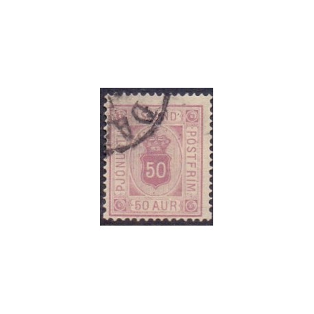 Island Tjenstemærker 50 Aur. tk. 14x13½. AFA nr. 8 **  stemplet st.
