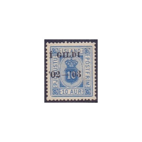 Island Tjenstemærker 10 Aur. AFA nr. 13 tk. 14x13½ **   stemplet st.