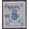 Island Tjenstemærker 10 Aur. AFA nr. 13 tk. 14x13½ **   stemplet st.