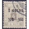 Island Tjenstemærker 3 Aur tk. 14x13½ ** stemplet st.